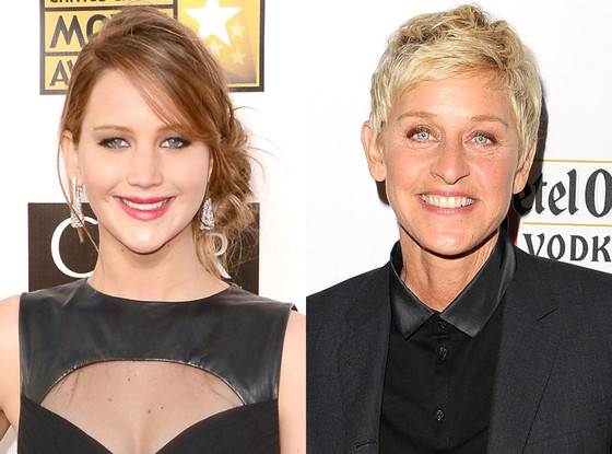 Ellen Degeneres, Jennifer Lawrence Ellen Degeneres, Jennifer Lawrence